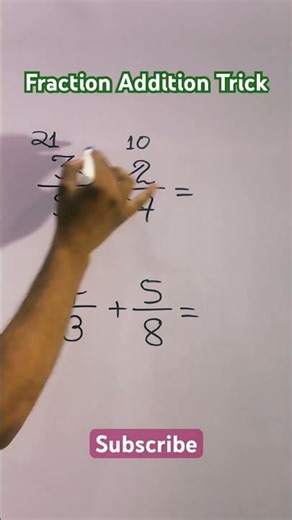 Easy addition trick for fractions , basic tricks, easy method , addition trick for fractions #maths