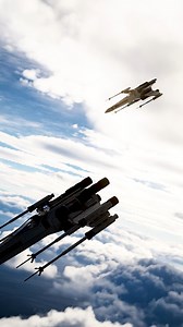 X-Wings vs TIE Fighters and TIE Bomber. #starwars #xwing #tiefighter #scifi #digital #space #lucasfilm #fanart This video was digitally created. | iceman_fox1