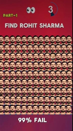 Find Rohit Sharma Part 1 👀 || 99% Fail 🥵😵‍💫 || #shorts #cricket