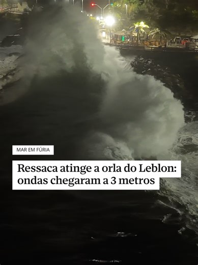 VISÃO AÉREA | Fotógrafo registra ressaca no Rio com drone: 'Emociona ver o mar virando arte. Assusta, mas é lindo'. #JornalOGlobo #TikTokNews #TikTokNoticias #ressacadomar #mar