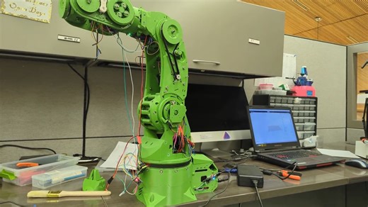 Chester County Library on Instagram: "This year, our community came together to build The Arctos — an open‑source, 6‑axis robotic arm capable of lifting about 1 kilogram. Every part of this machine is either 3D‑printed or made from standard off‑the‑shelf components, making it easy to maintain, repair, and endlessly tinker with. We ordered the kit in March, kicked off the build in April, and by July, we were hosting a hands‑on series for students in grades 6–12. Participants helped complete the a