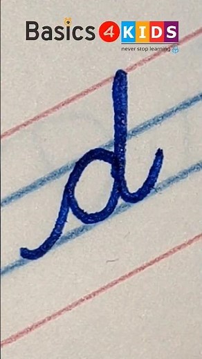 cursive small letter d | small cursive letter d | small letter d in cursive handwriting @Basics4Kids