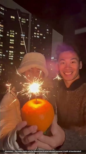 Why Does a Sparkler Keep Burning Inside an Orange? 🍊🔥#sorts #viral