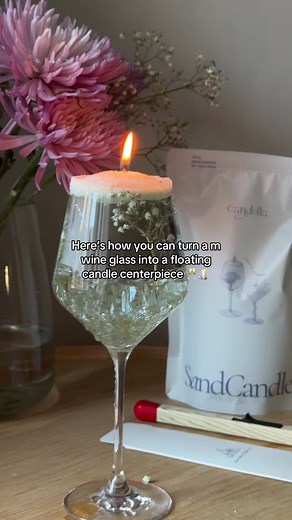DIY Floating Candle Centerpiece Tutorial with Sand Candle