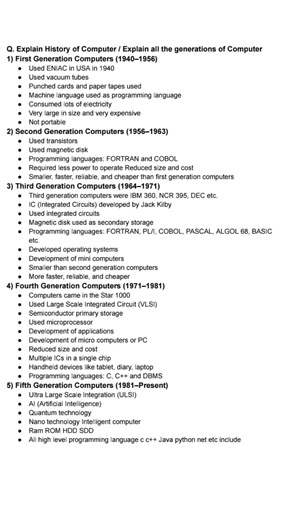 INTRODUCTION OF COMPUTER | All About Computers | Generations of Computers | Evolution of Computers |