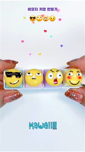 Making Emoji Keycap Keychains #Keycap #Keychain #Clicker #DIY #Handmade #shorts