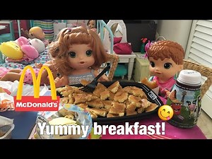 BABY ALIVE Breakfast routine Mcdonalds breakfast!