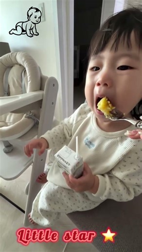 Chubby cheeks + yummy treats = Internet melting 🥰🔥 #babyeating #babylove #babyworld #mustwatch
