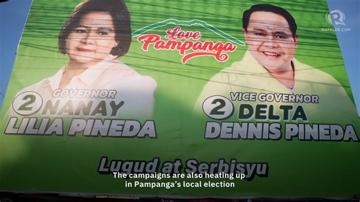 After 10 years, a complete tandem will go up against the mother-and-son Pineda for Pampanga's capitol. The city hall of San Fernando is also a major battleground. Related story: https://www.rappler.com/philippines/elections/candidates-go-up-against-pineda-dynasty-pampanga-2025/ | Rappler