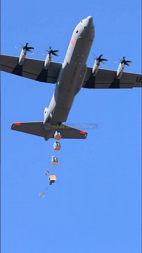 Airborne Power: USAF C-130s Drop Tons of Supplies From the Sky