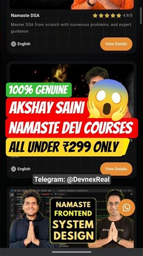 namaste react free, namaste node js free, namaste dsa free, namaste frontend system design #shorts