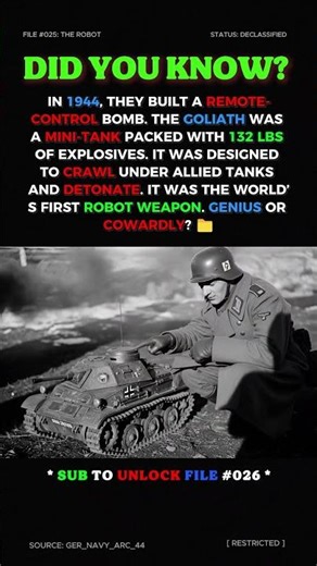 Hitler’s "Impossible" 1944 Robot Tank 📁 #history #SecretFiles #engineering
