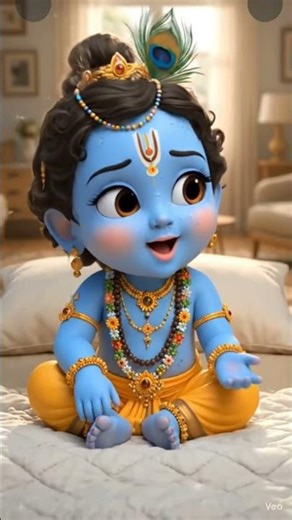 🦚🪈#krishna #cartoon #cute #love #funny