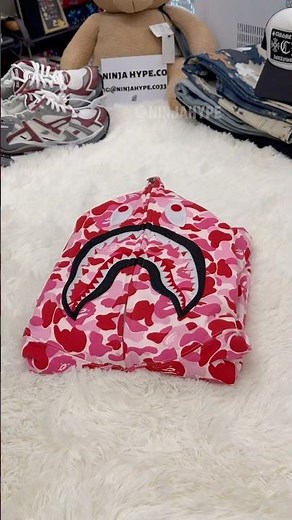 Bape ABC Camo Shark Hoodie in Pink? Bape Really Snapped With This One 🦈#ninjahype #bape #unboxing