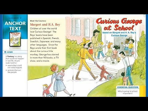 Lesson 3 for First Grade: Curious George at School