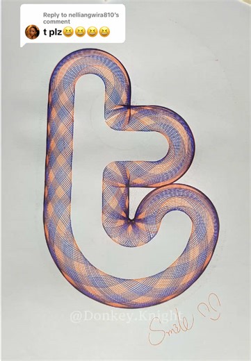 Creating a Beautiful Letter 'T' with Spirograph Art