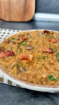 The best guanciale and portobello risotto #recipe #recipes #easyrecipes
