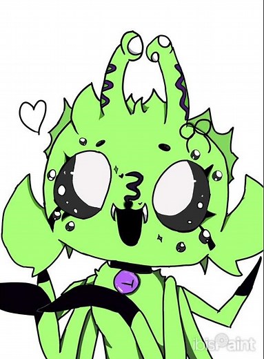Alien spider :33 💚🖤💜 #art