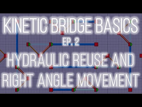 Reusing Hydraulics, and 90 Degree Movement | Poly Bridge 2 Kinetic Bridge Basics Ep. 2