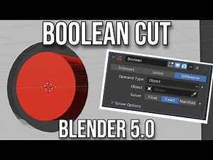 How to make a Boolean cut in Blender 5.0