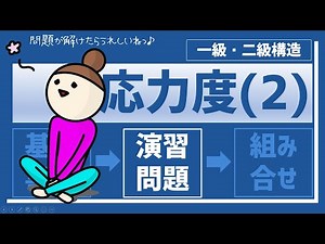 建築士試験【構造019】構造力学/応力度の演習問題（vol.0054）