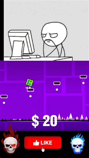 Geometry box lvl.03 $ 0 - $ 100000 money 🤑 #money #geometrydash #gameplay #edit