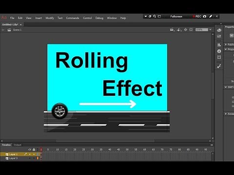 018 - Animate cc - Rolling effect