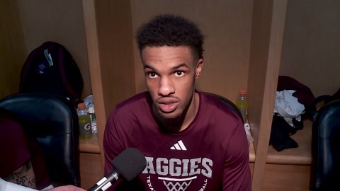 Aggies men's basketball reacts after first round NCAA Tournament win