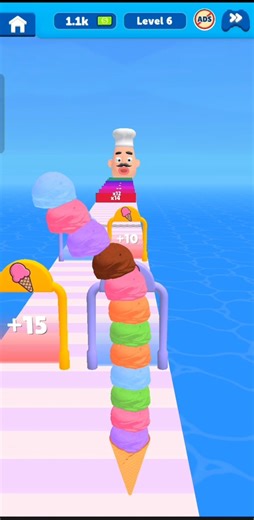 Stacky Ice Cream Runner Gameplay #shorts #icecream