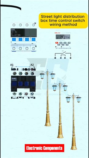 Street light distribution box time control switch wiring method #fblifestyle | 𝐄𝐥𝐞𝐜𝐭𝐫𝐨𝐧𝐢𝐜 𝐂𝐨𝐦𝐩𝐨𝐧𝐞𝐧𝐭𝐬
