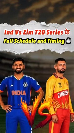 Zim को हराने कब कब उतरेगी Team India🔥Full Schedule and Timing⏱️ #indvszim #shorts #cricket #t20