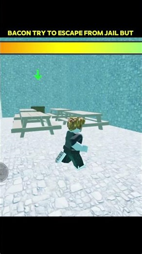 Bacon Escapes Jail But Falls Into a Deep Hole! 😱 #roblox