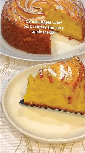 Moist & Fluffy German Apple Cake 🍎 | Easy Versunkener Apfelkuchen Recipe! #applecake #apple#easy
