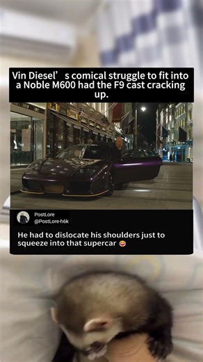 Vin Diesel’s comical struggle to fit into a Noble M600 had the F9 cast cracking up