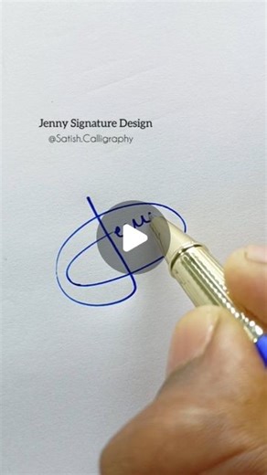 Satish Calligraphy on Instagram: "How to sign the letter J?❤️"