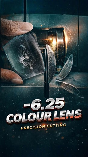 How To Cutting - 6.25 High index Colour Lens | High Index Precision Lens Cut Manually