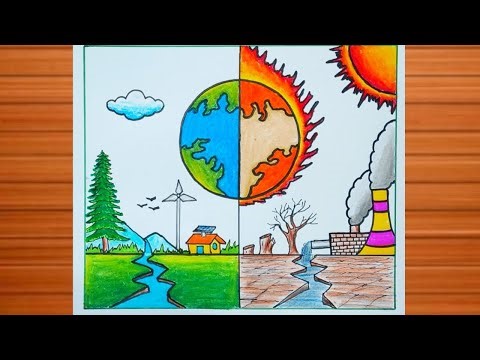 How to Draw Save Earth Dawing / Save Environment Poster Painting