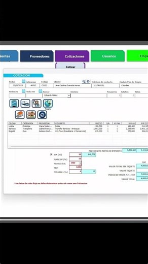 Service billing with VBA Excel