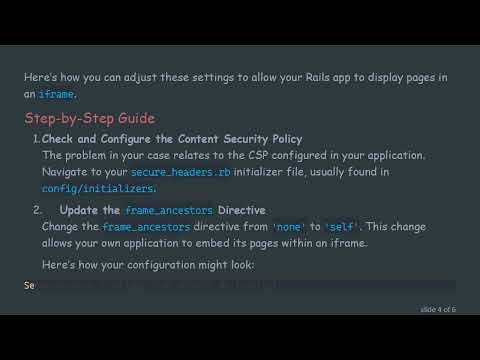 How to Display Your Rails App's Page Inside Another Page Using iframe