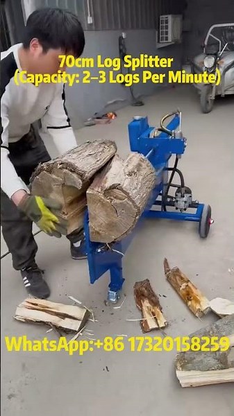 Powerful Log Splitter Machine | Splits 70cm Wood Logs Fast#woodmachine #woodprocessing