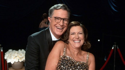 Emmys 2025 GLAMBOT: Stephen Colbert & Evelyn McGee-Colbert