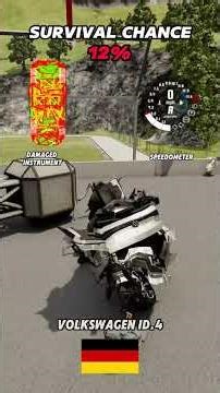 120 kmh Emergency Braking Test Toyota vs Volkswagen vs Lincoln vs Hongqi #beamngdrive #beamngrao