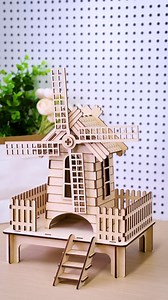 4.6K views · 28 reactions | Crafting this windmill house model with a...