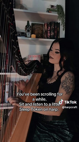 ARE YOU GONNA DANCE ON THE LINE WITH ME 💃🏻#pastself #sleeptoken #cover #vessel #harp @Sleep Token