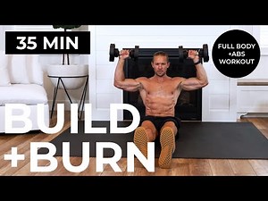 35 Min BUILD & BURN Home Workout | Drop Set Dumbbell Workout + 5 Min Cool Down