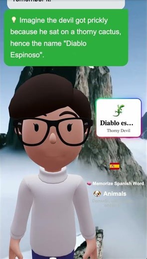 🦎 Diablo espinoso (Thorny Devil) – Learn Spanish word in 30s
