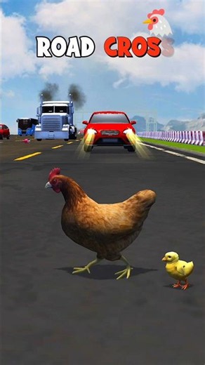 Chicken 🐔 Cross road || 3D Game 🎮 non stop running #shorts #gaming #chickenroadcross