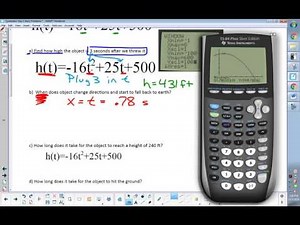 Using Graphing Calculator to find min, max, zeros, values and intersect
