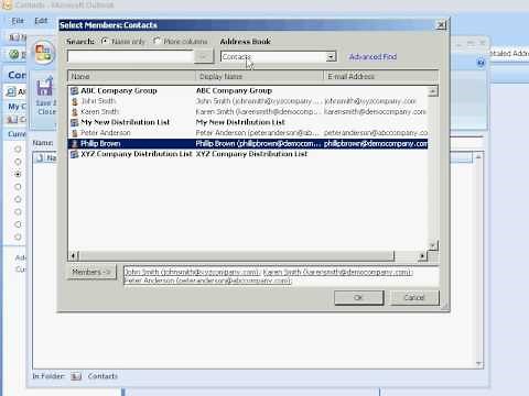How to Create an Outlook Distribution List