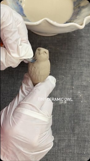 To make an owl appear from a ball of ceramic mud is my super power. My first owls looked like big eyed Mr Peanut sculptures but they got better. It’s about holding space for an owl to appear. #owlsculpture #ceramicowl #ceramicart#ceramicwip | OneClayBead Lee Wolfe Pottery